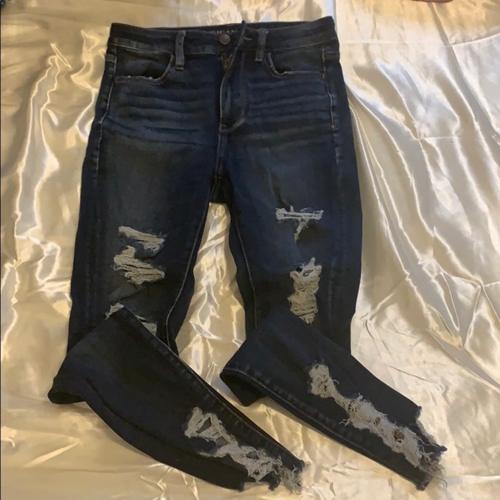 American Eagle ripped jeggings